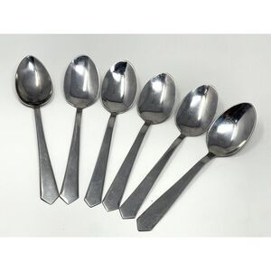 Inox Stainless Pointed Tip Handle Dinner Place Table Spoons 8” Set Of 6 MCM